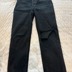 Re/Done Black Skinny Jeans Distressed